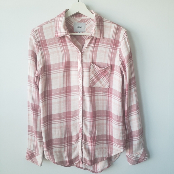 Rails Tops - Rails hunter white rose tulip shrit size S